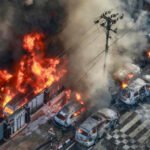 बंगलादेश को सरकारी टेलिभीजन स्टेसनमा आगो लगाए विद्यार्थीहरुले