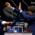 मेयरका उम्मेदवारबीच टिभी बहसमा कुर्सी हानाहान